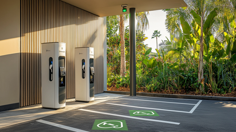 Borne recharge borne de recharge et système de contrôle d'accès dans un parking à La Réunion — Run Protection